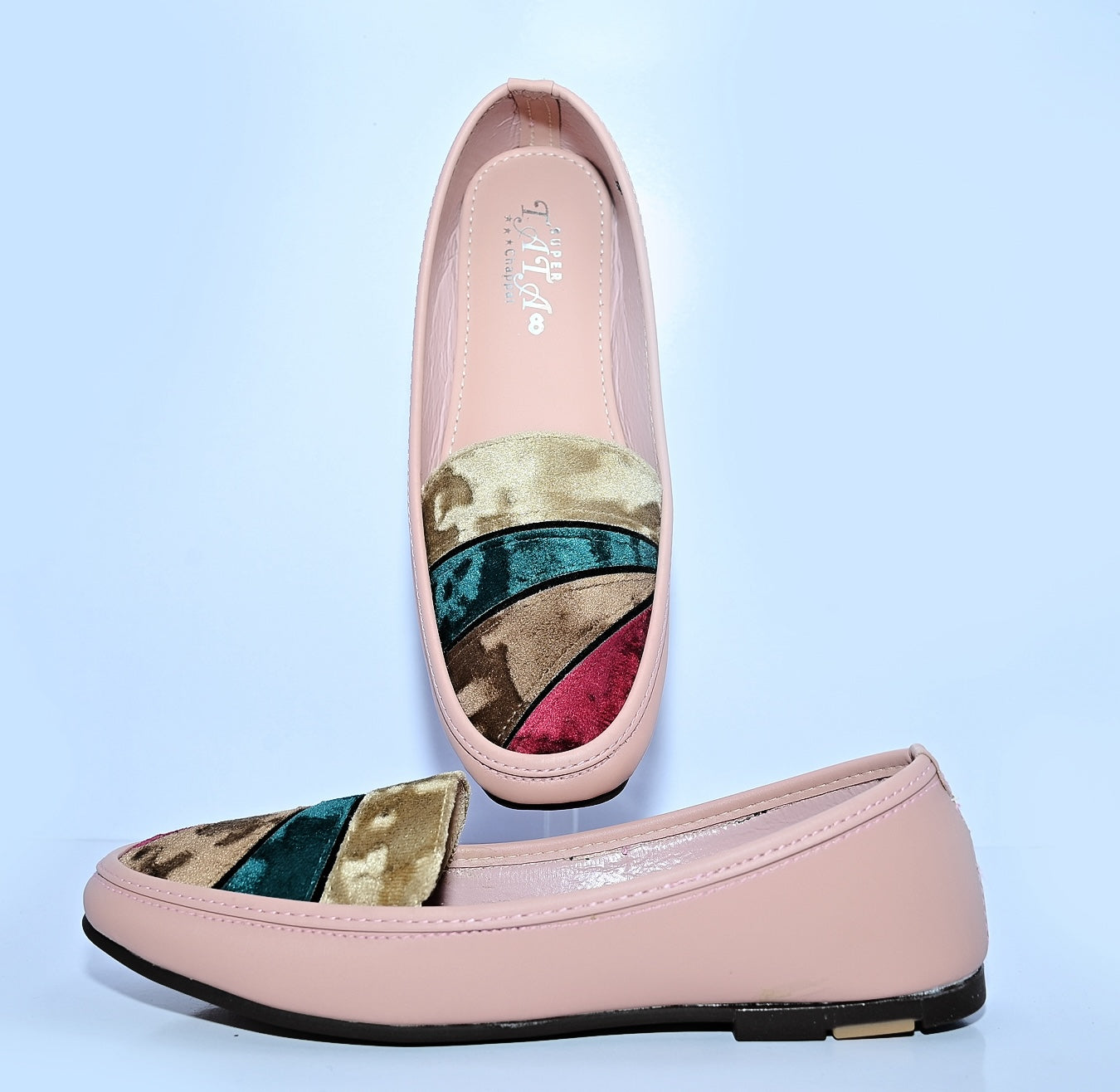 Beautiful velvet patterned loafers DX 99