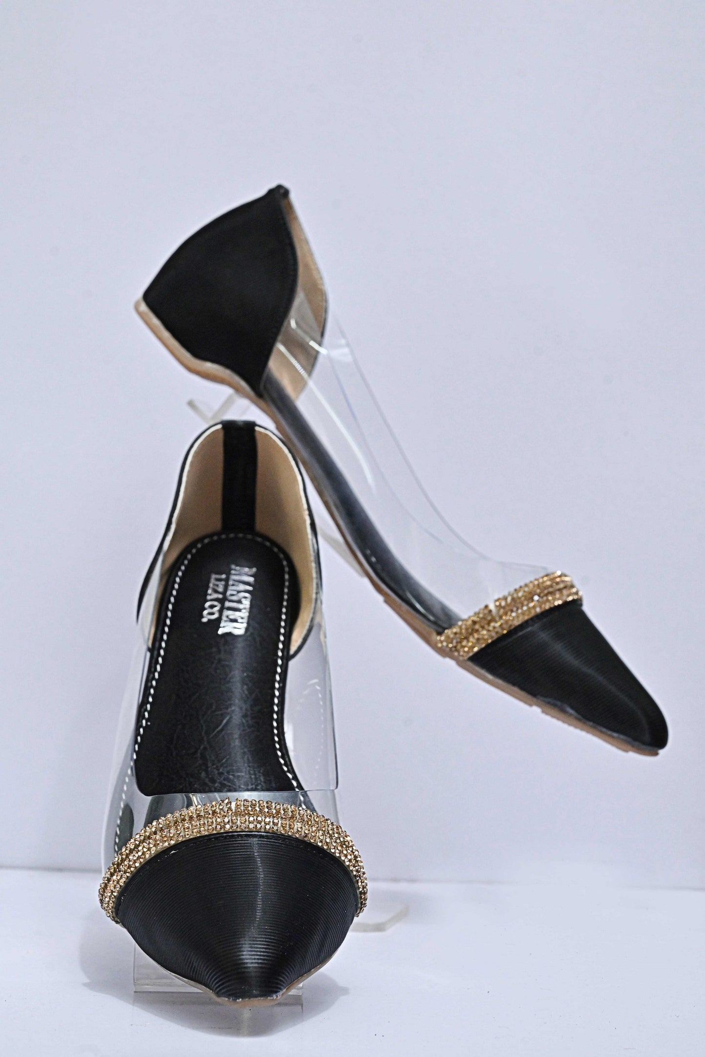 Comfy Black Crystal  Sandals DX 08